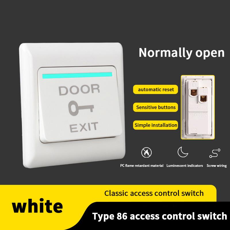 1 Piece 1NC Output Emergency Push Button Waterproof Door Exit Button Fireproof Plastic Release Switch For Access Control System