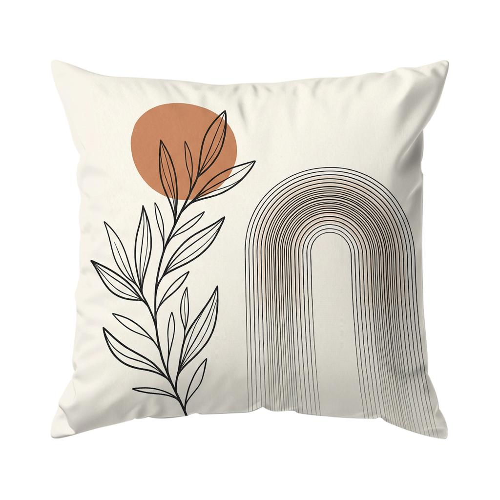 Modern Geometric Plants Pillowcase Printed Polyester 40/45/50Cm Throw Pillowcover Decorative Sofa Cushion Pillowslip Home Decor