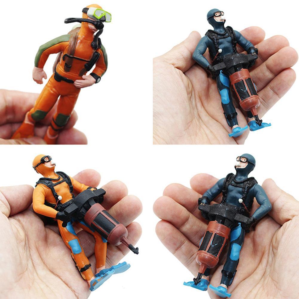 Plastic Seabed Exploration Diver Doll Scene Decoration Toys Oceans Diver Miniature Action Toys Scene Model Figures J5H8
