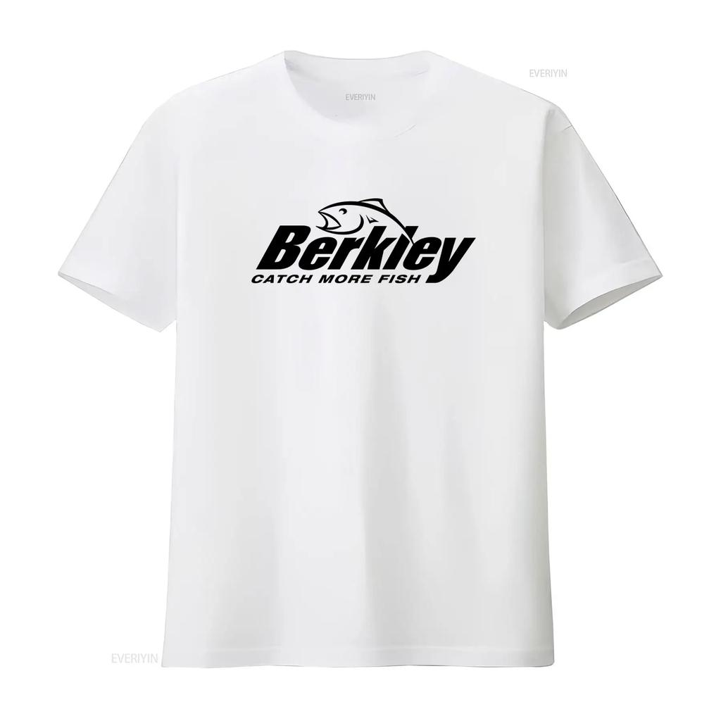 BERKLEY Retro Fishing T Shirt Catch More Fish with Trout Catfish Lure Design Vintage Washed Fashion Stylish Casual Breathable