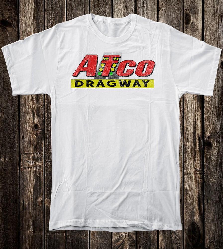 Retro Hot Rod Tee T Shirt 100% Cotton Speed Racing Drag Race Atco Dragway NJ Unisex T-Shirt S