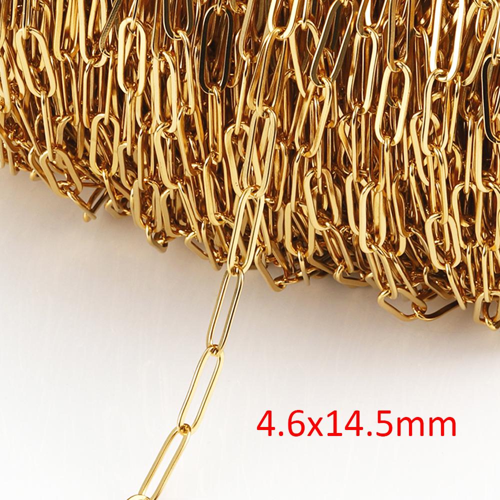 No Fade 2Meters Stainless Steel Link Chains for Jewelry Making DIY Necklace Bracelet Chain Accessories Beaded Chain Wholesale