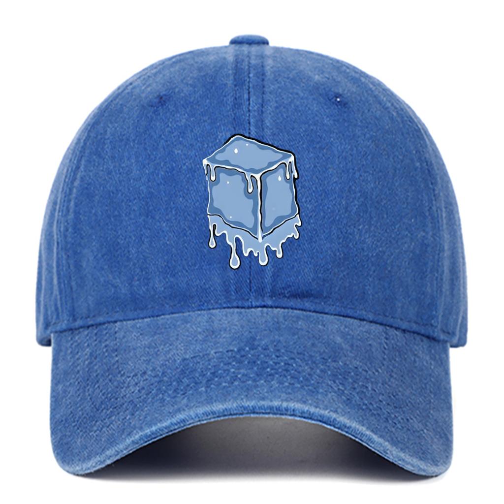 Suitable for daily wear in all seasons, baseball caps for men and women, ice block printed street casual hats adjustable