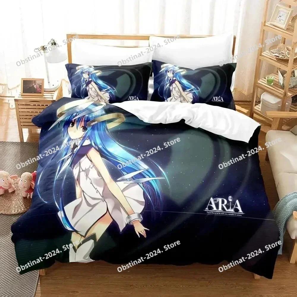 Anime Aria the Scarlet Ammo Hidan no Aria Bedding Set Printed single Comforter Quilt Bed Cover Duvet Cover Pillow Case 3 Pieces