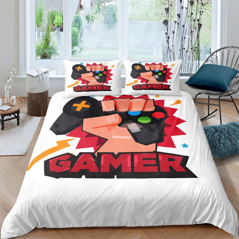 Boys Gamepad Duvet Cover Play Gamer Bedding Set Video Games Quilt Cover Twin King For Kids Teen Child Game Room Decor