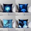 Quiet And Ethereal Blue Customizable Square Pillowcases Stylish And Soft Perfect For Beds Cars And Sofas