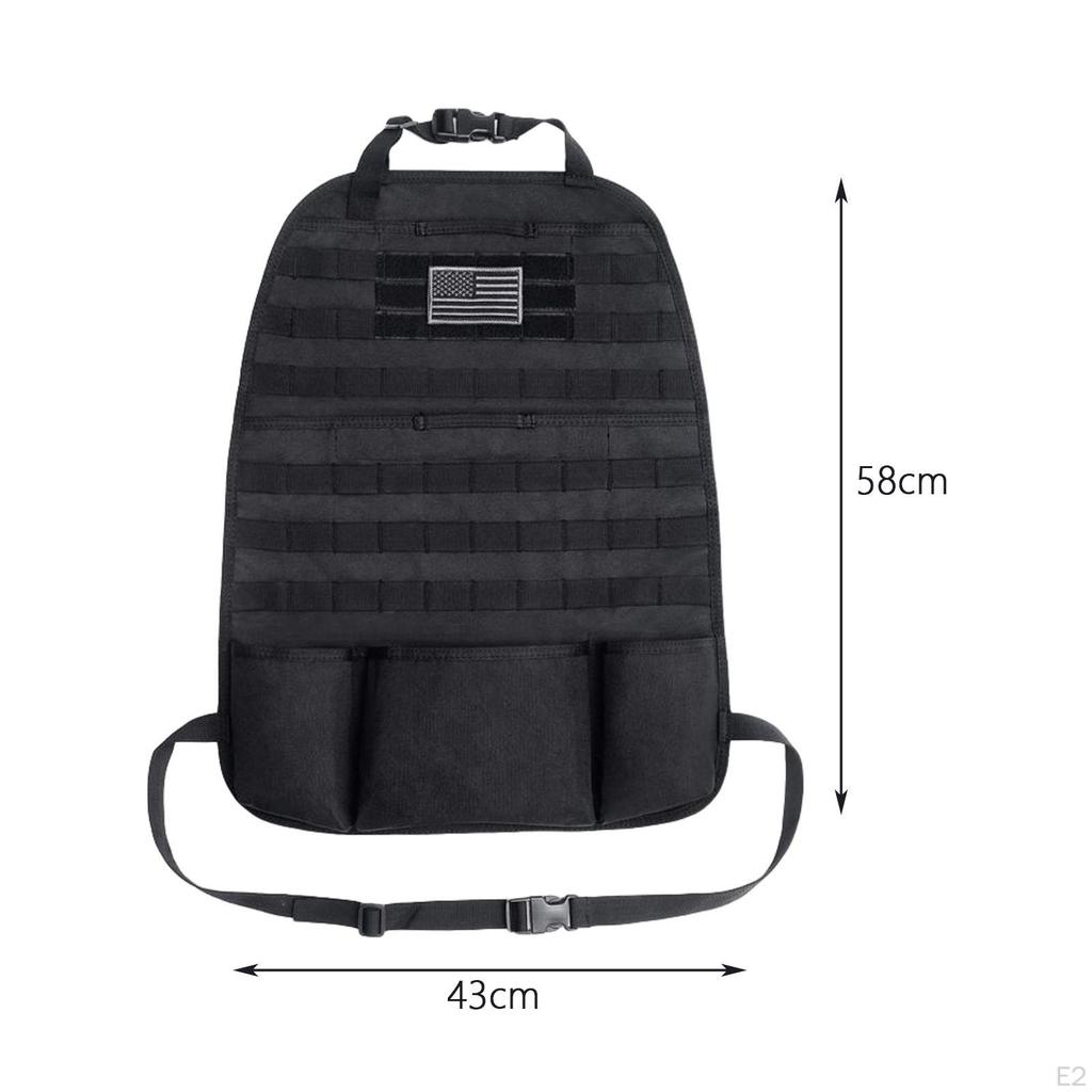Car Back Seat Protector Storage Pocket Waterproof Space Saving Quick Installation Universal Fit