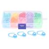 100Pcs Knitting Stitch Marker Counter Crochet Locking Needle Clip with Storage Case 10 Colors