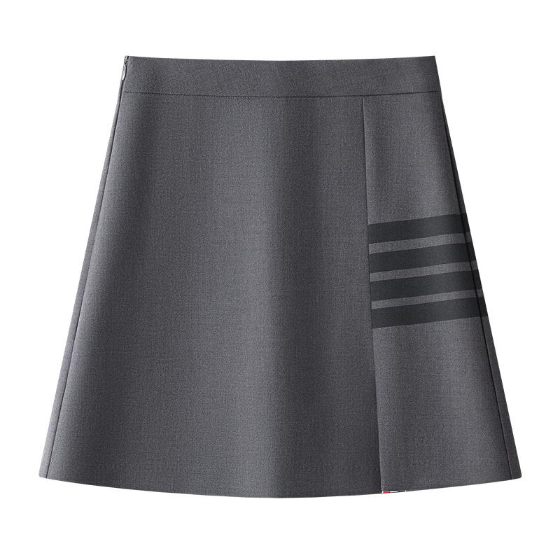 

Women s Gray High-Waist A-Line Midi Skirt: Spring 2025 Elegant Bodycon Design 2X-Large серый