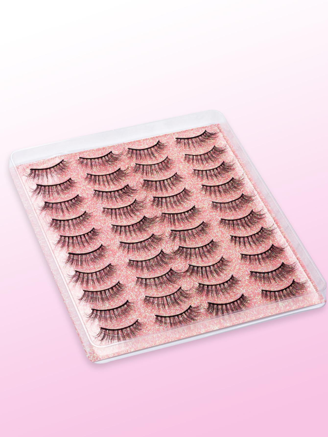 

20 пар накладных ресниц, повседневный сценический макияж, густые цельные натуральные ресницы