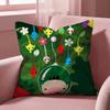 Cartoon Cute  PIKMINS Cushion Cover Multi-Scene Pillow Cover for Home & Car - Reversible, Soft & Durable for Daily Use