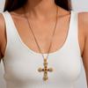 Men's and Women's Fashion Diamond Cross Fashion Cool Necklace