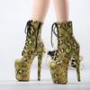 Sexy Women Shoes Pole Dance Shoes Snake Pattern Party Club Platform High-heeled Shoes Striptease Shoes