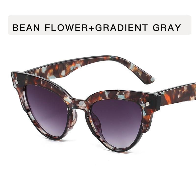 Cat Eye Shape Sunglasses Women Rivets Decoration UV Protection Men Sunglass Fishing Mountaineering Women's Sunglasses