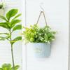 Halbrunde Hänge-Blumentopf Retro Eisenkunst Wandmontierter Hängekorb Pflanzenkübel Handgefertigter Überzaun-Pflanzgefäß Balkon-Dekor