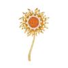 Sunflower Brooch - Elegant Diamond-studded Women's Accessory, Small and Exclusive with A Sense of Sophistication.