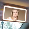 HD LED Car Makeup Mirror Car Visor Mount Fill Light Mirror New Makeup Mirror  Vehicle Interior