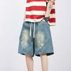 Plus Size Retro Men's Denim Shorts - Summer 2026 Edition