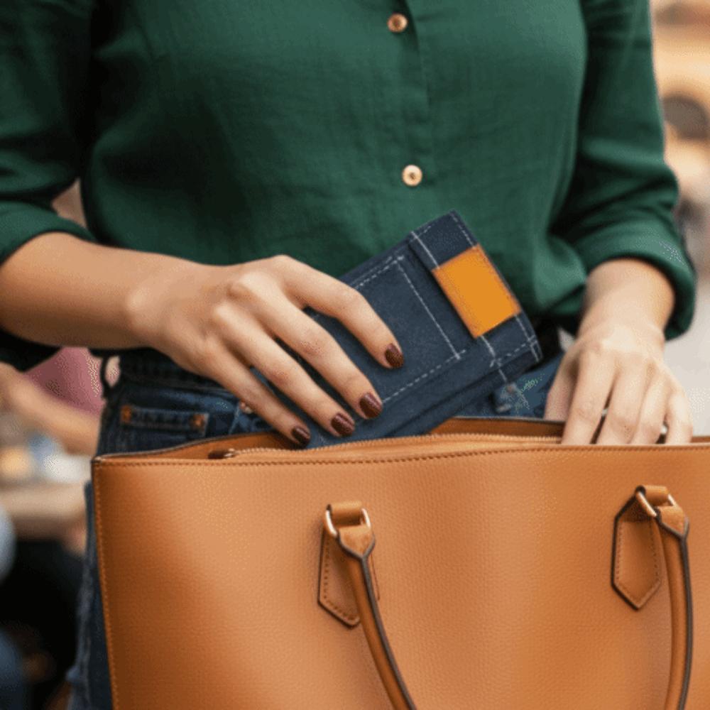 Retro-Taschenhose Kartenhalter Schlanke faltbare Münztasche Kreative Mini-Jeans-förmige Geldbörse Schlüssel