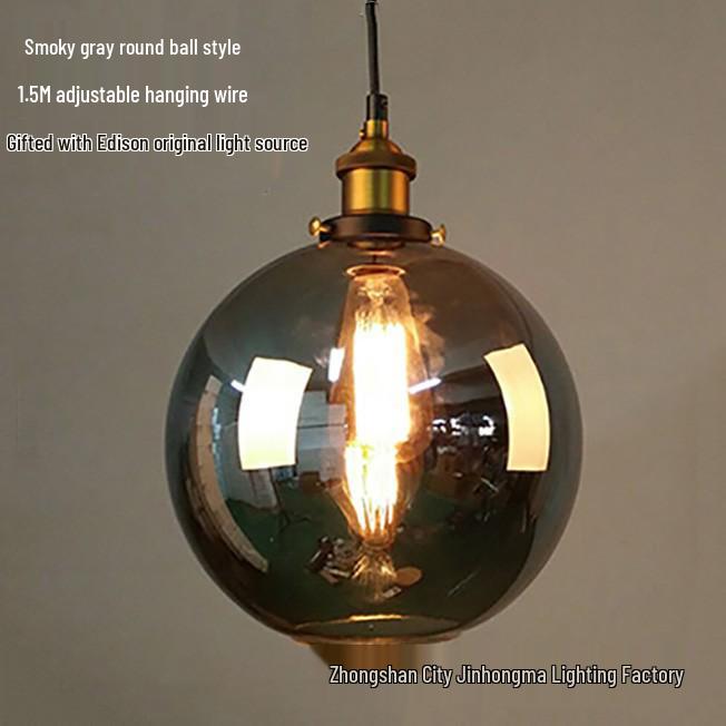 Nordic Retro Glass Pendant Light for Kitchen, Bar, Living Room, or Coffee Shop.