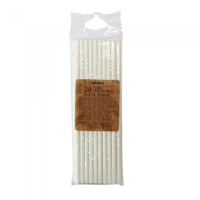 Procos Paper Plain Disposable Straws (Pack of 20)