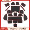 Silicone Car Gate Slot Door Groove Mat for Honda HR-V HRV Vezel 2014 -  Non-slip Cup Pad Protection Mats