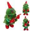 Electric Christmas Tree Plush Toy 8 Songs Continuous Play Glowing Swinging Singing Dancing Cute Elec