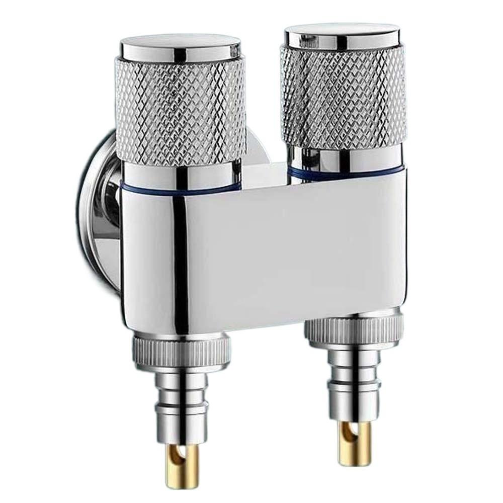 

Stainless Steel Double Outlet Valve Universal Interface Flow Quick Control Hand Inlet Pipe