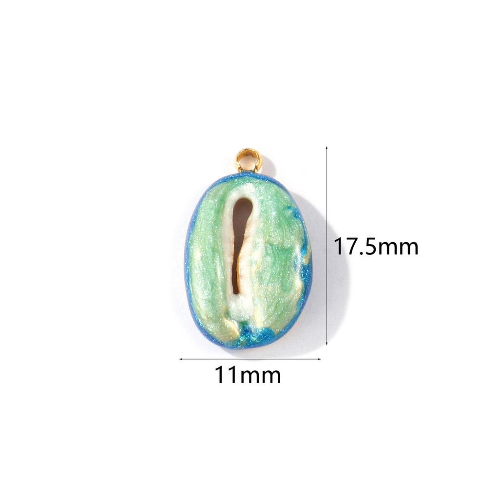2Pcs 304 Stainless Steel Ocean Jewelry Charms Pearlescent Enamel Whale Turtle Starfish Crab 18K Gold Plated Pendant DIY Necklace