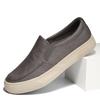 Fashion Men's Casual Leather Shoes Fashionable Breathable Men Casual Low Top Board Shoes Driving Shoes