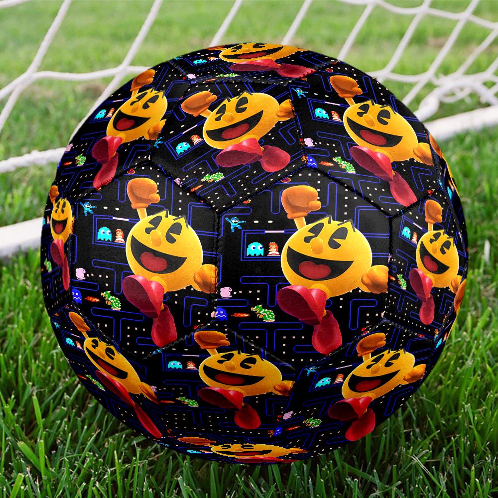 Pac Man Theme Size 5 Soccer Ball, Suitable for Both Indoor and Outdoor Matches, a Gift Suitable for Everyone.