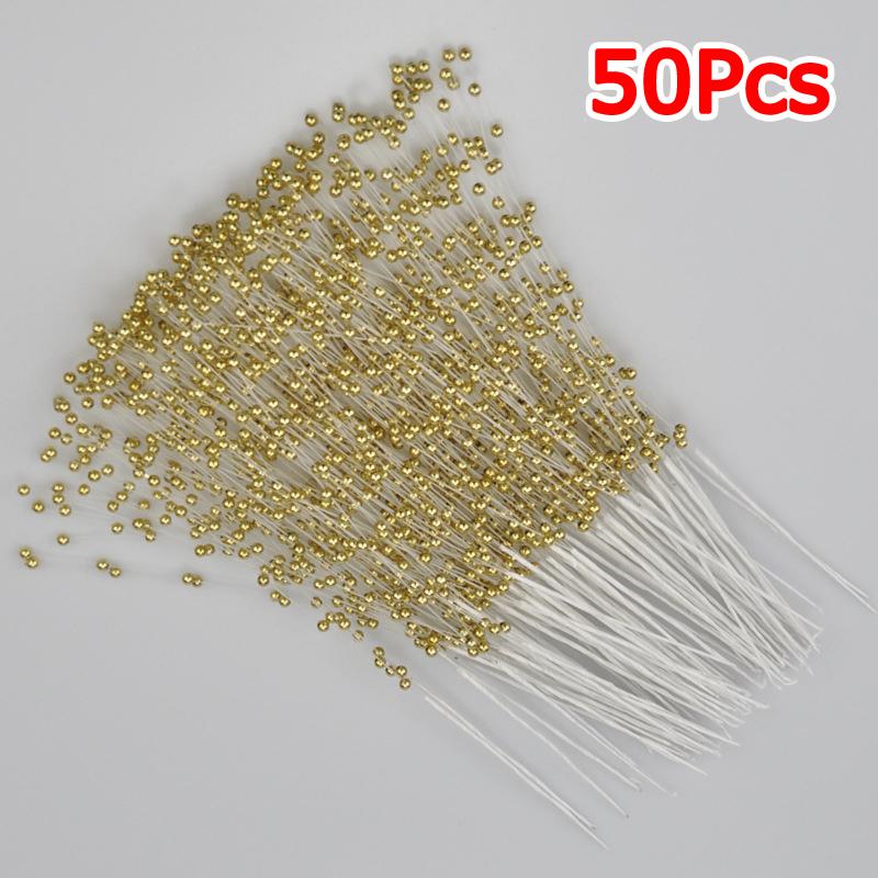 

50 шт./уп. В сочетании с сухоцветами, букет из бисера ручной работы, подарочная упаковка, легкий свадебный цветочный 21 см