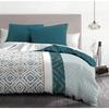 Microfiber Duvet Cover Set Ethno - 1 Duvet Cover 240x260 Cm + 2 Pillowcases 63x63 Cm - Duck Blue - HOME LINGE