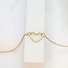 Stylish And Simple Stainless Steel Hollow Love Necklace Jewelry Women'S 18K Gold Heart-Shaped Collarbone Chain Niche High-End Sense