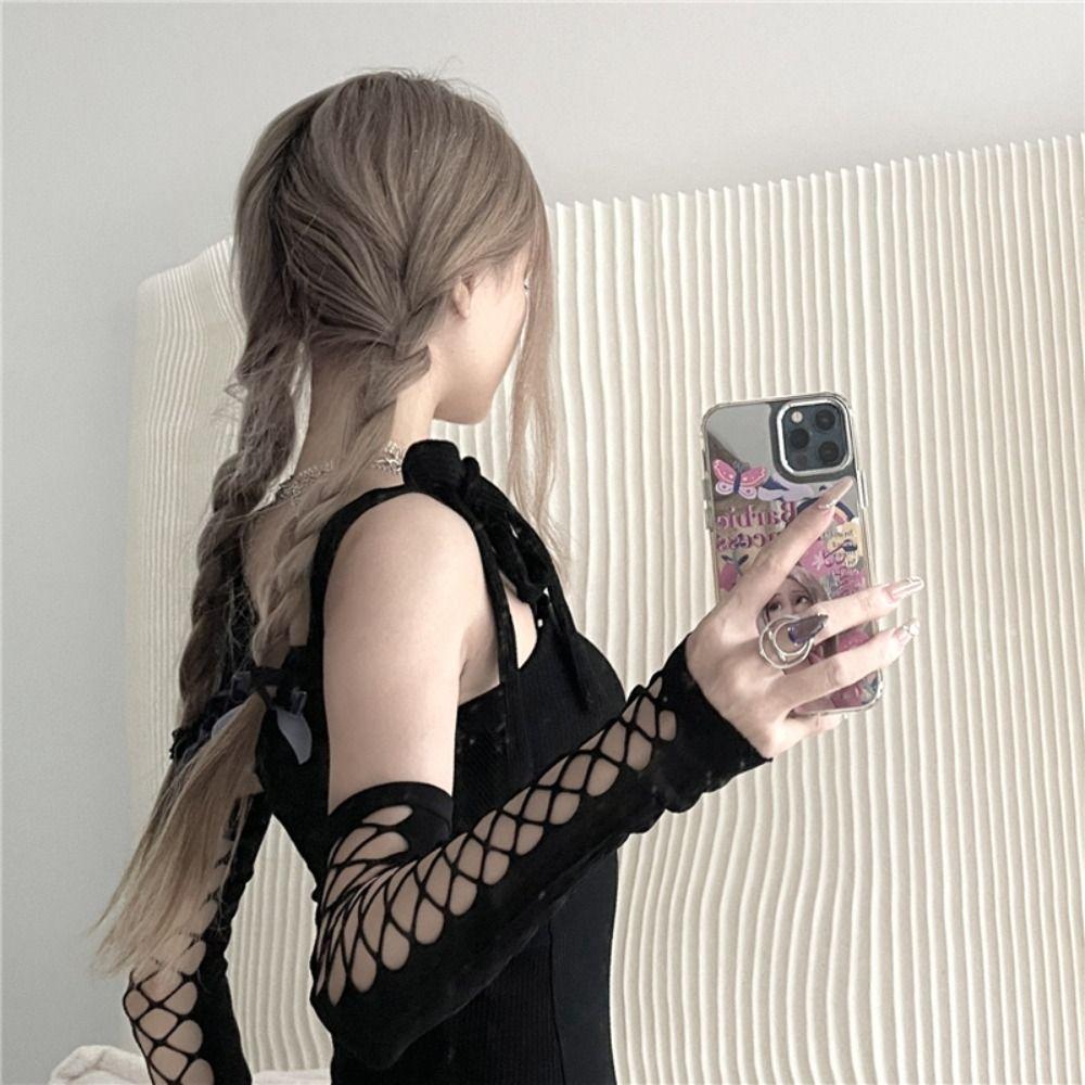 Long Gloves Rhineston Gloves Prom Party Gloves Mesh Gloves Retro   Women