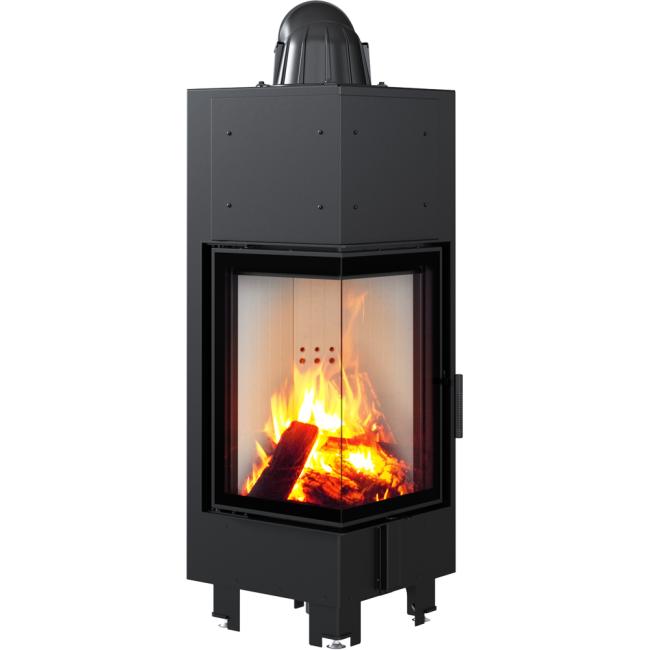 Smart Steel Fireplace KRATKI MBN Left 10 kW Ø 200 MSK