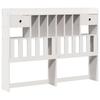 Solid Wood Bed with Shelf Without Mattress White 160 x 200 cm Pine