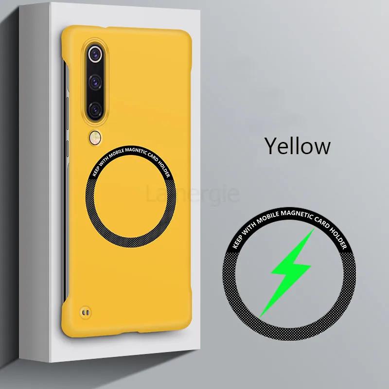 

Безрамочный Магнитный Тонкий Чехол для Magsafe для Xiaomi Mi 9 Mi 10 Pro Ultra Mi9 Mi10 Pro Беспроводная Зарядка Жесткая Задняя Крышка For Mi 10 Ultra жёлтый