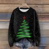 Long Sleeve Pullover Sweaters For Women O Neck Casual Cute Printing Knit Oversized Sweater