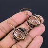 Smoky Topaz Earrings Gemstone Jewelry, 999 Copper Wire Wrapped Earrings, Handmade Beautiful Jewelry Earrings