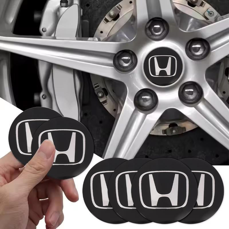 4pcs 56mm Car Wheel Center Covers Badge Sticker Stickers For Honda Civic XR-V CR-Z CRV HRV City Accord Legend Jazz RR VTi Fit