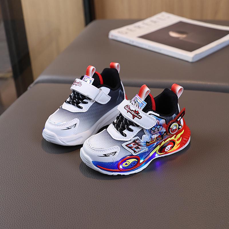 Boys' 2025 Autumn Cartoon Velcro Sneakers - Running & Basketball Shoes Trend