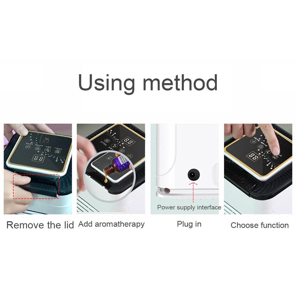 UV Air Purifier Mult-functional Ultraviolet Air Cleaner Anion Ozone Purifer UV Negative Ion Sterilization Aromatherapy