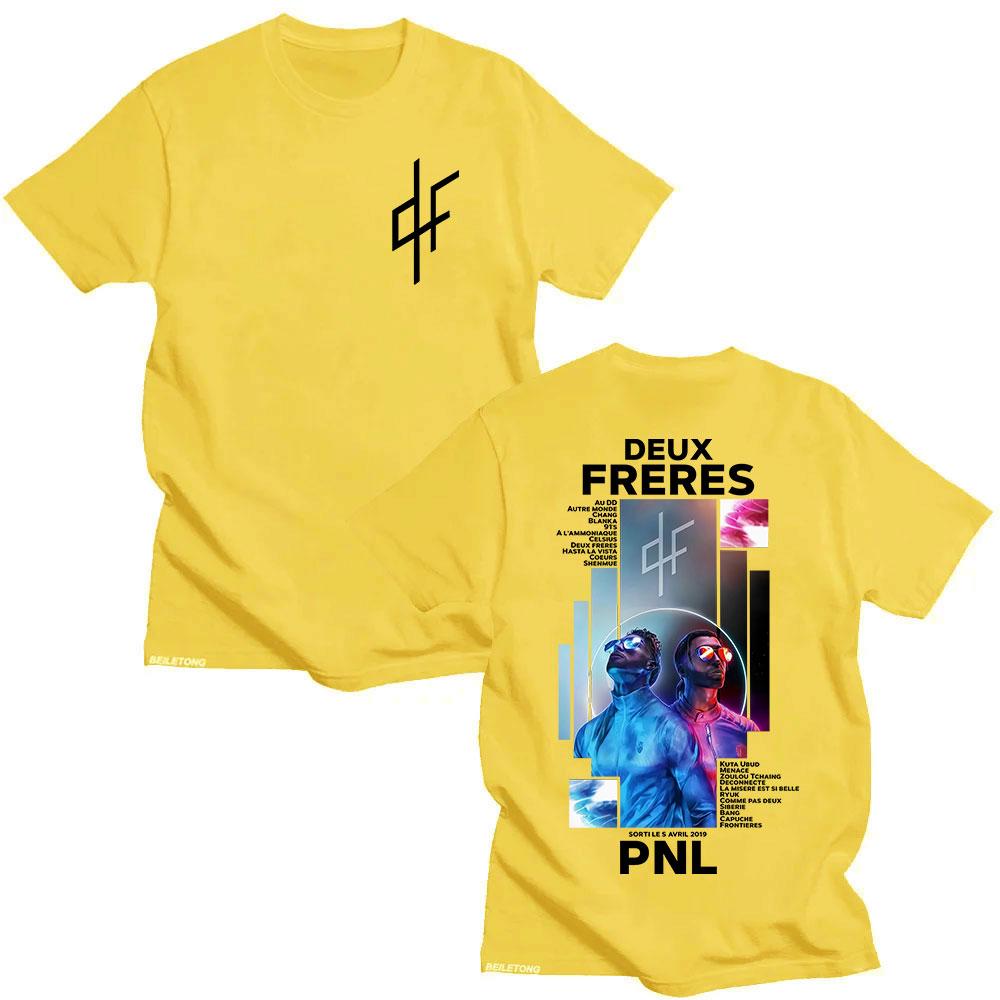 French Rapper PNL Le Monde Chico Album T-shirt Unisex's and Women's Summer Cotton Y2K Clothing Breathable Hip Hop Short Sleeve Top