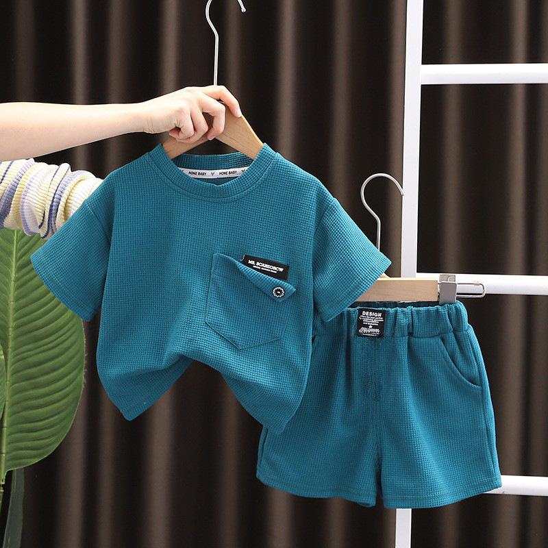 Cotton Soft Baby Boys' and Girls' Clothing Sets Casual Fashion Kids Short Sleevesuits Summer Wear