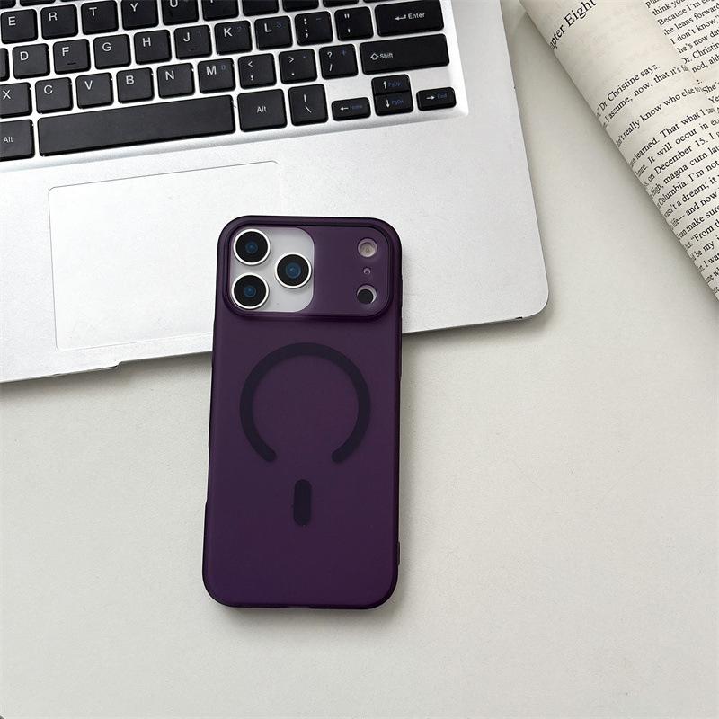 Applicable To IPhone17PROMAX Ice Mist Skin Sensor Magnetic Case Apple 16 Simple Ultra Thin Hard Protective Case 15