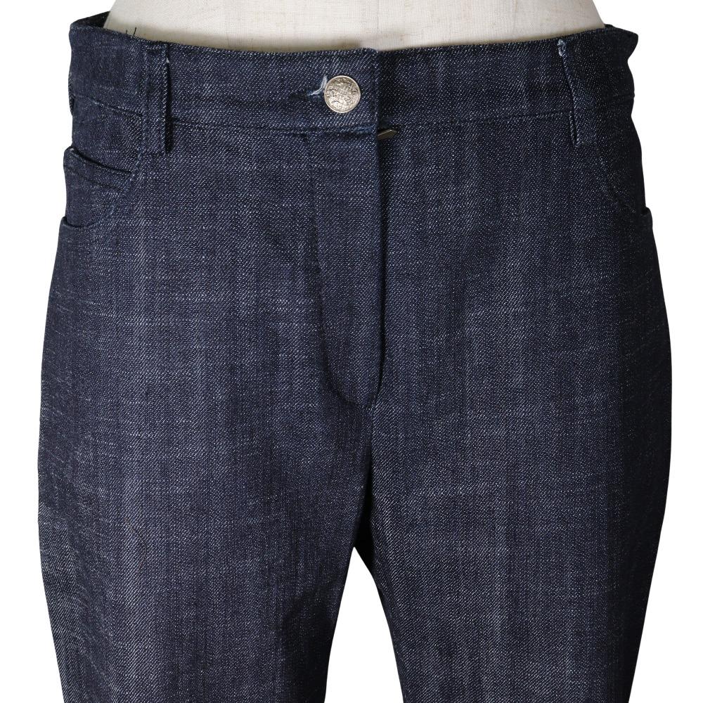 Chanel Wappen Denim Pants P25298V16033 05C Indigo Cotton Women Used