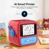 Intelligenter KI-Sprach-Mini-Thermodrucker mit Display, tintenlos, tragbarer Aufkleberhersteller, 6 Modi für Zuhause, Büro, Studium, DIY-Projekte