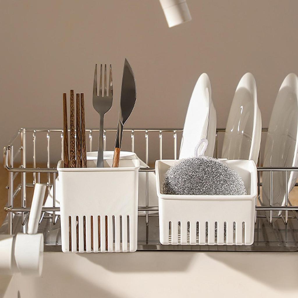 Utensils Holder Utensil Drying Rack Cutlery Drying Basket Kitchen Fork Spoon Drain Holder for Spoons Chopsticks Silverware