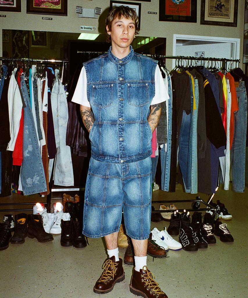 Wkndrs Patch Work Denim Vest (Denim)
